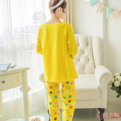 春秋季孕妇纯棉长袖睡衣套装 舒适与实用的完美结合